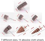 FEIHU 14 Pcs Flap Wheel Set 7 Sizes Ø80/60/50/40/30/25/16 80 Grit view 2