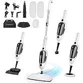 Steam Mop - 11-in-1 Steam Cleaner for Home with 15.2 OZ Water Tank & 23FT Power Cord, Detachable Steam Mops for Floor Cleaning MultiPurpose Steamer for Hardwood, Tile, Furniture with 11 Accessories