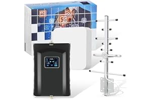BAMWIRZ Cell Phone Booster for Home,Cell Phone Signal Repeater Boosts 5G 4G LTE for Verizon AT&T T-Mobile All U.S. Carriers,Work on Band 2/4/5/12/17/13/25/66, FCC Approved Up to 5000sq ft
