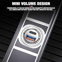 USB C 60W Car Charger Fast Charge, 30W PD& 30W