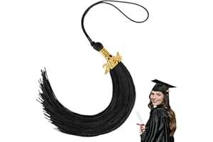 QOIUSO 2024 Graduation Tassel: Tassel for Graduation Cap 2024, Graduation Cap Hat Decorations, Class of 2024 Tassel Charm Graduation Party Decorations 2024 Grad Cap Decorations Graduate Gifts - Black