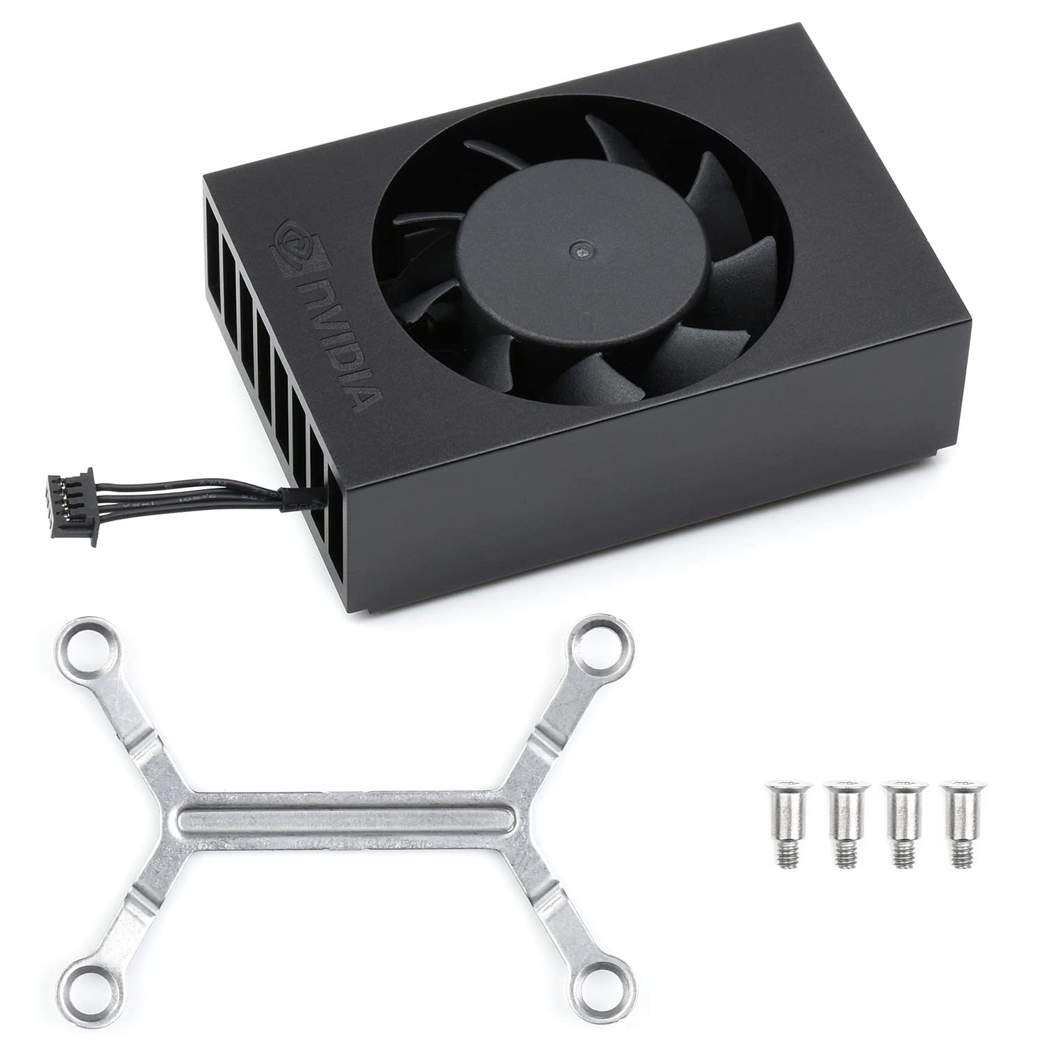 Waveshare Cooling Fan Compatible with Jetson Orin NX And Jetson Orin Nano, Speed-Adjustable,With Elastic Bracket and Height-Limited Screws,Fan ONLY