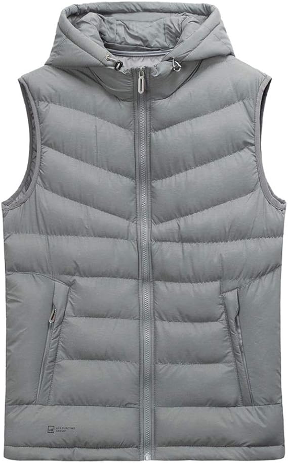 Amazon Co Jp メンズキルティングベストボディウォーマーフード付きベストノースリーブジャケット デタッチフード付き 服 ファッション小物