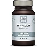 Liposomal Magnesium Bisglycinate Powder 500 mg Capsules – Vegan, Non-GMO, Pure Active Ingredient, No Additives, 80% Elemental Magnesium per Serving (60)