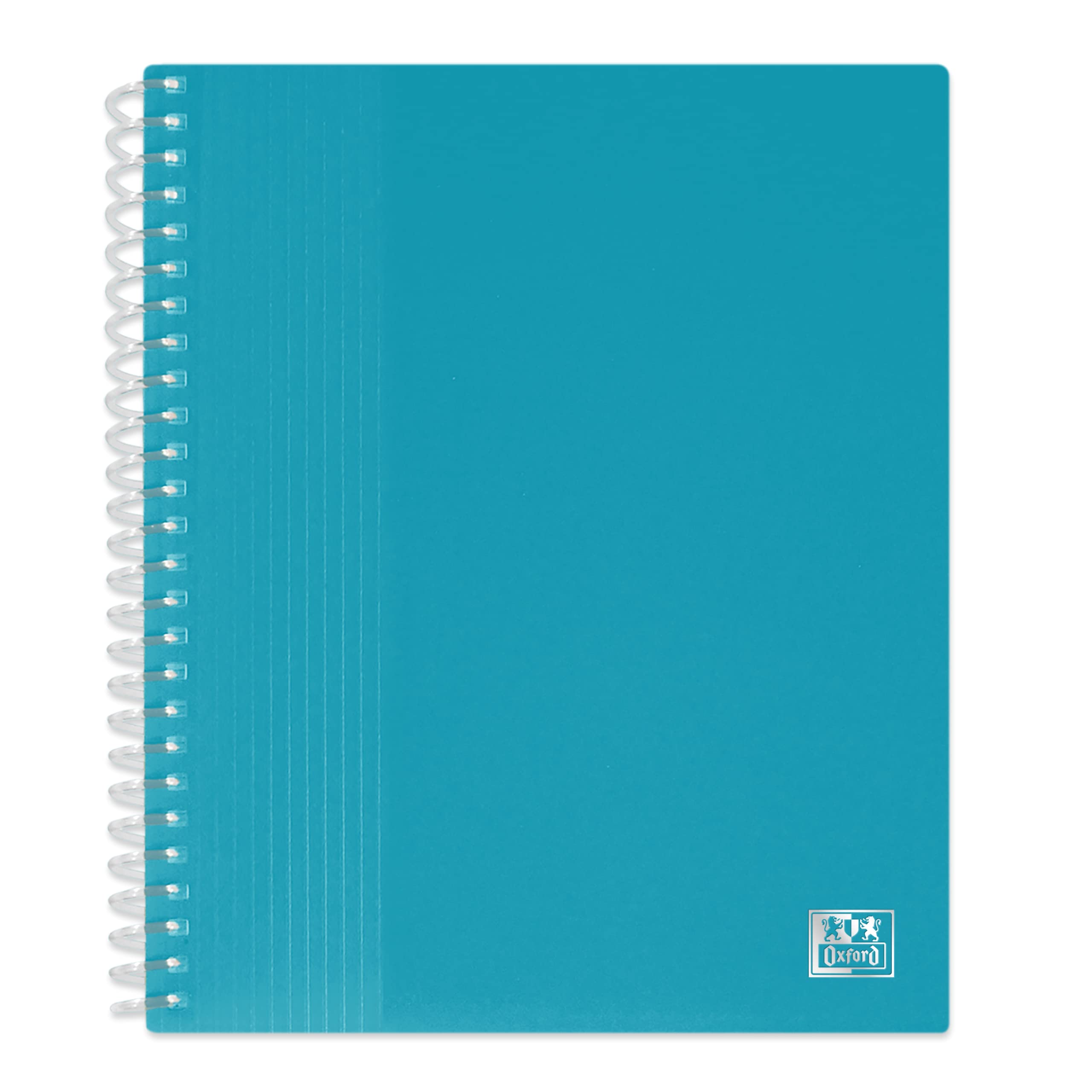 OXFORD Pack of 10 A5 School Life Index Folders 80 Sheets / 40 Pockets Polypropylene Cover Turquoise Blue