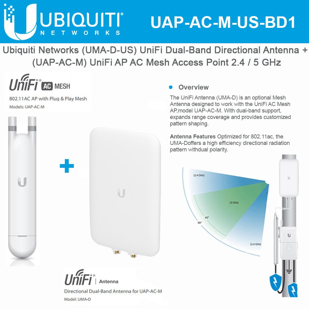 UniFi AP Mesh UAP-AC-M-US Dual-Band Access Point with Directional ...