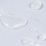 Furlinic White Shower Curtain 47x72 In Polyester Waterproof Washable 8 Hooks view 4
