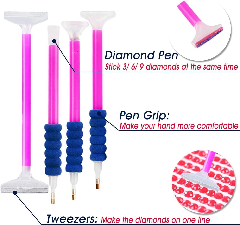 56ps- 5D Diamond Painting Accessories & Tools Kits for Kids or Adults to Make Diamond Painting Art
