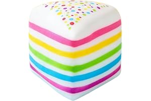 Rainbow Cake Squishies,Jumbo Slow Rising Fidget Squeeze,Soft Relief Stress,Squeeze Ball Sensory for Anxiety Stress Party Favo