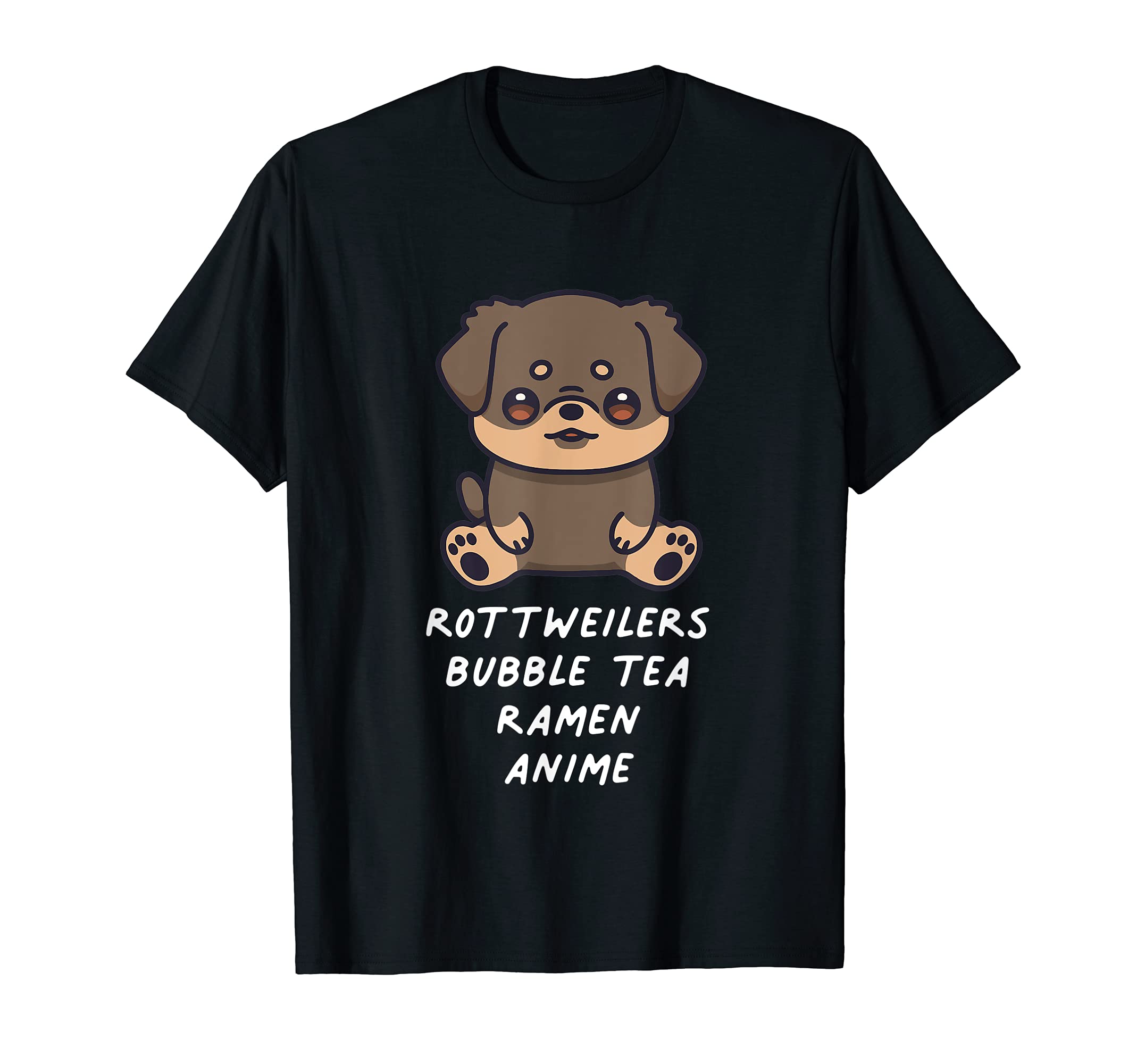 Rottweilers Bubble Tea Ramen Anime Kawaii Dog Lover Japan T-Shirt