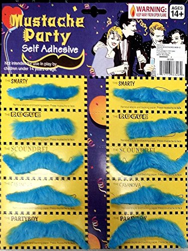 Forum Novelties 70632 Blue Mustache Party Pack