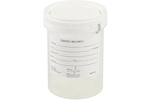 MEDEGEN MEDICAL PRODUCTS Leak-Resistant Urine/Specimen Cup 3oz Sterile w/White Lid Sterile Seal Label, 100/bg