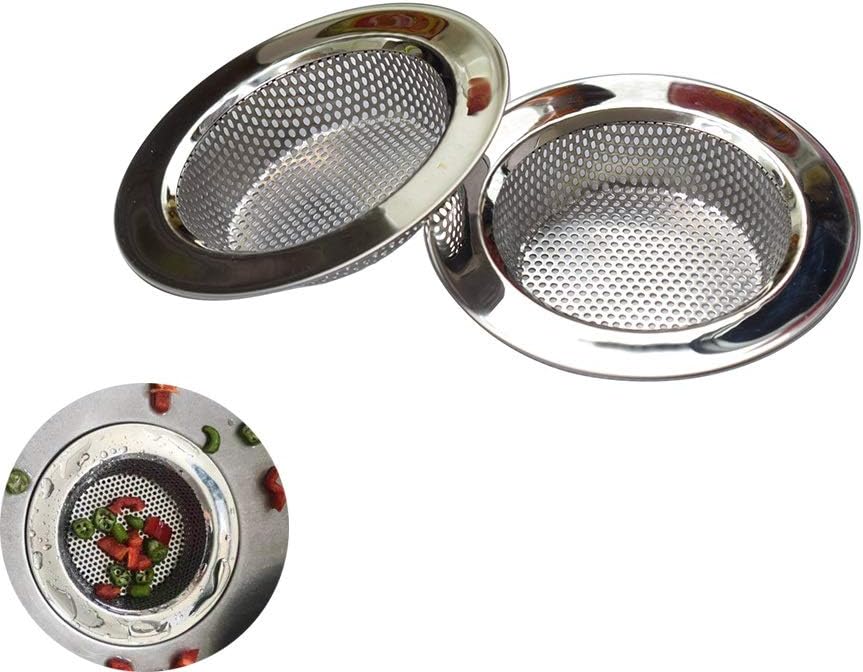 Kitchen Sink Strainer,Large Wide Rim 4.5" Diameter(Pack of 2)