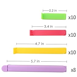 Set of 38 Plastic Chip Clips Bag Sealing Clips for