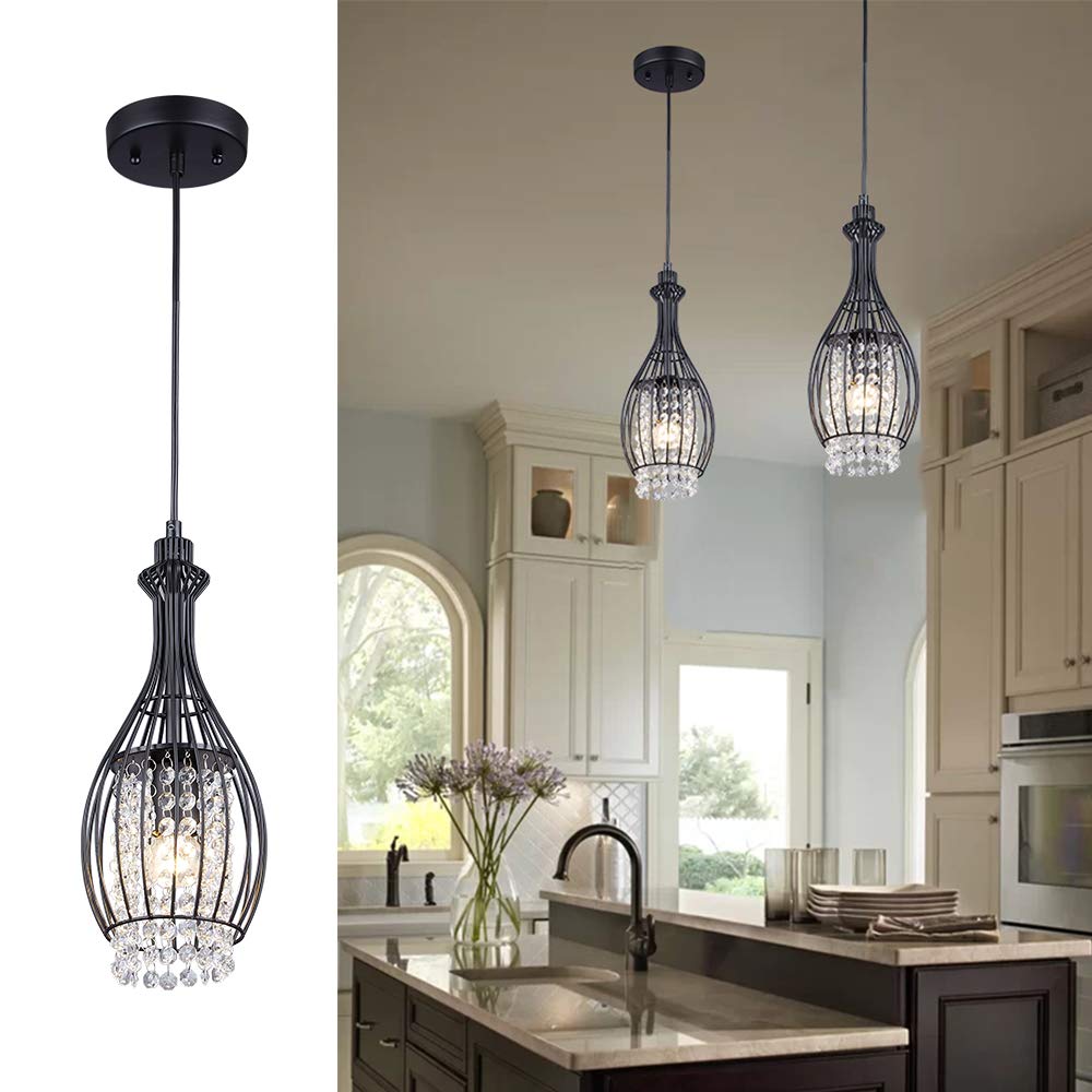 Buy Cuaulans 1 Pack Modern Industrial Mixing Metal Black Crystal