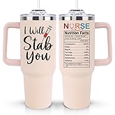 LHSCVUFASC Nurse Gifts for Women, 40oz Tumbler Gift for Female Nurses Practitioner Nurse, Appreciation Nursing Gift for Retirement Birthday Christmas School, Nurses Week Gifts Coffee Cup