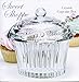 Le'raze Elegant Crystal Cupcake Candy Dish, Cookie's Holder, With Lid for Home/Office Decor Candy Jar