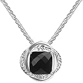 Myshiwu Designer Inspired Jewelry Twisted Cable Wire Necklace Fashion 10 MM Cubic Zirconia Pendant Necklace for Women Gift