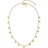 Purelei® Malihini Necklace – 18K Gold plated stainless steel jewelry – Waterproof chain with coins – 14 to 16 inch adjustable length – Fashion jewelry for your individual look
