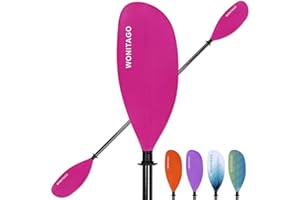 WONITAGO Kayak Paddle Carbon Fiber Shaft and Reinforced Nylon Blade, Adjustable Kayaking Oars, 3 Piece, 230-250 cm/90-98 Inches,210-230 cm/82-90 inches