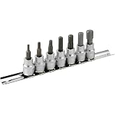 DAKCOS Hex Bit Socket Set, 7 Piece, 3/8 Inch Drive Metric, Sizes 3-10mm