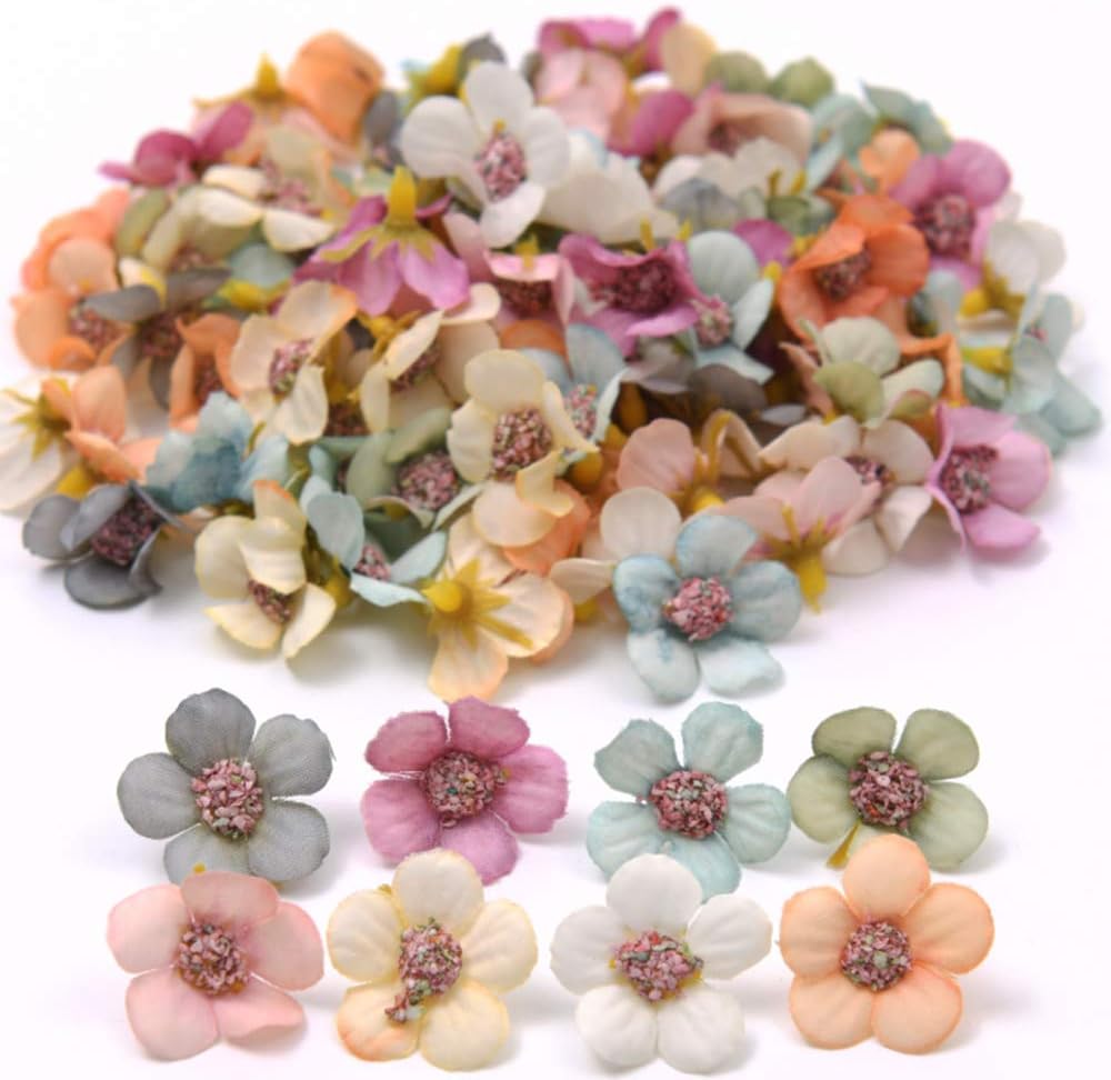 Künstliche Seidenblumen-Köpfe Großpackung – Rosen, Gänseblümchen, Mini-Blumen – Für Hochzeit, Deko & Basteln