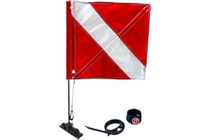 SPEARFISHING WORLD Dive Flag Mounting Kit - All The Tools Needed to Tie Flag to a Buoy or Float for Spearfishing Snorkeling Scuba Diving Freediving and Water Sports