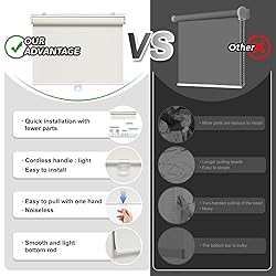 AOSKY Cordless Roller Shades Blackout Blinds for