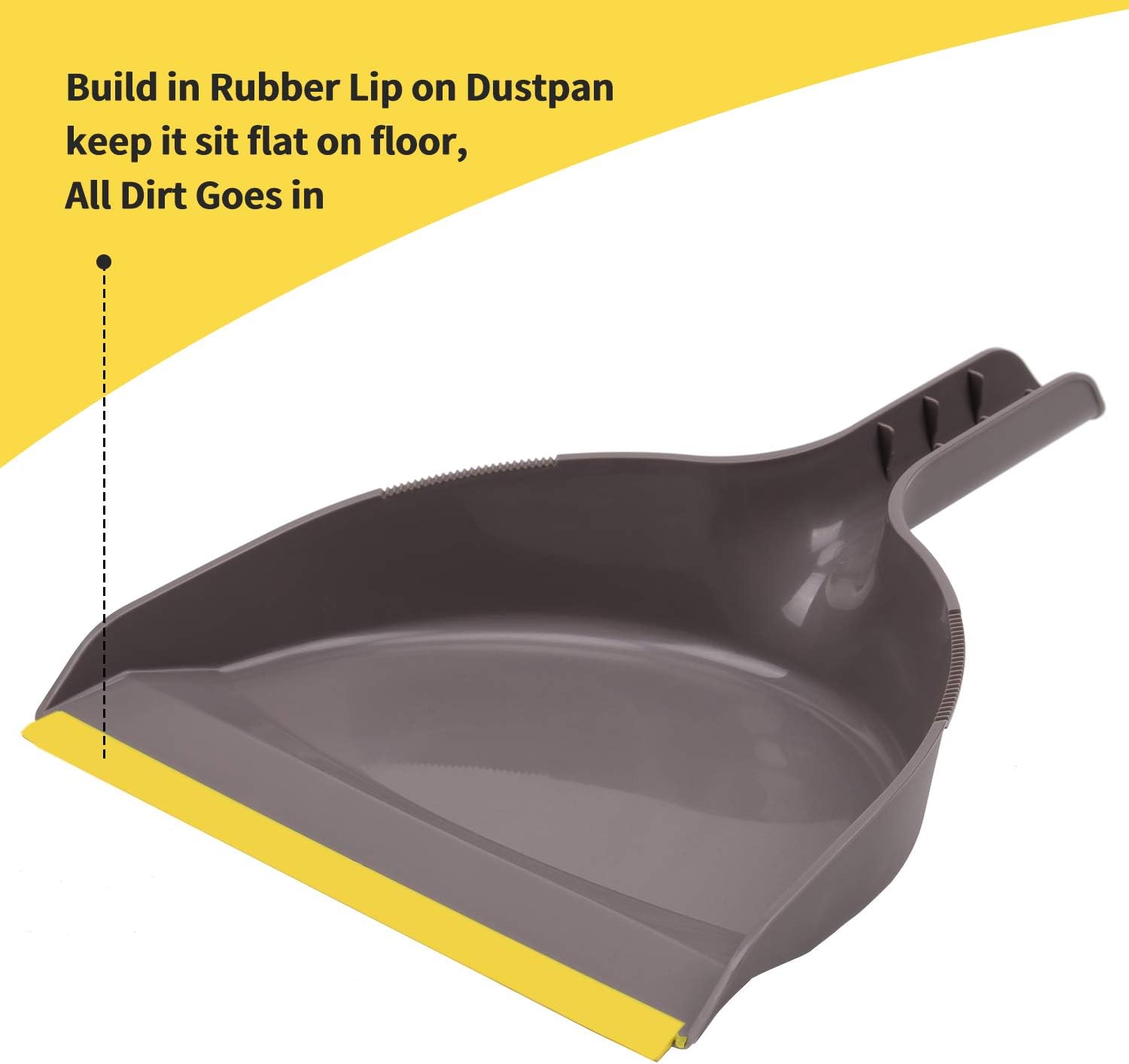 Angle Broom with Dustpan,Dust pan Snaps On Broom Handles,Broom with Attachable Dustpan: Kitchen & Dining