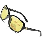 mincl Fashion Bifocal Night Vision Reading Glasses for Womens Trendy 2022 Oversize Driving Glasses UV Protection