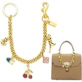 Batfsm Cute Cherry Bag Purse Charms for Handbags Gold Purse Extender Chain Wallet Chain Keychains Accessories for Women
