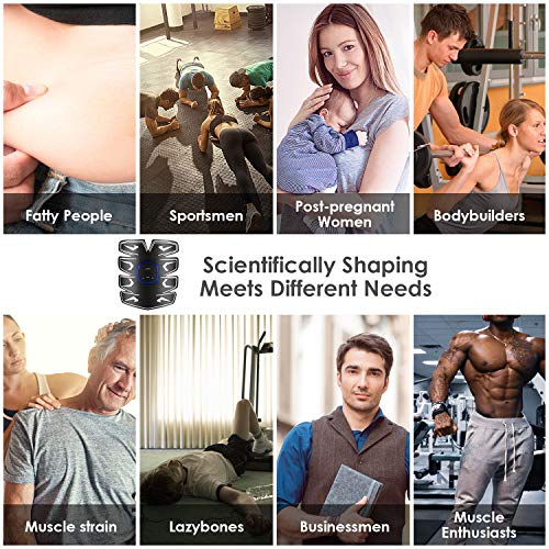 UNOSEKS Pro Abs Muscle Stimulator with Remote Control, Smart Muscle Training Abdominal Toning Belt, RoHS and CE Certified, for Abdomen,Arm,Leg for Men Women at Home or Office