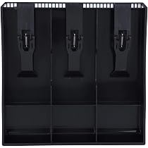 Kesenlong Black Cash Drawer Insert Tray For Bills & Change - 4 Bills, 3