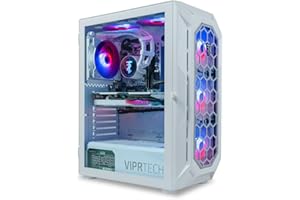 ViprTech Ghost 3.0 Liquid-Cooled PC - AMD Ryzen 5 5600X (4.6Ghz Turbo), RTX 4060 8GB, 32GB DDR4 3200, 1TB NVMe SSD, VR-Ready, Streaming, WiFi, RGB, Win 11, Warranty, Gaming Desktop Computer