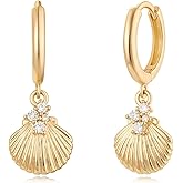 MYEARS Women Earrings Gold Huggie Hoop Dangle Drop 14K Gold Plated Small Simple Hypoallergenic Everyday Jewelry