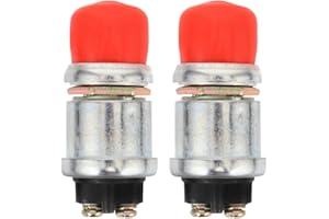 SHINEOFI 2Pcs Red Horn Push Button Starter Switch for Diesel Engine Generator Truck Car Boat Rv
