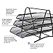 Mesh Desk Organizer, AGPtEK 3 Tier Letter Tray Organizer Office Desktop Document Paper File Storage Mesh Filling Collection for Home &Office Use, Black