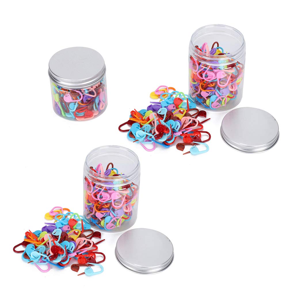 600Pcs Knitting Locking Stitch Markers Plastic Safety Pins Crochet Locking Stitch Markers Colorful Knitting Stitch Markers