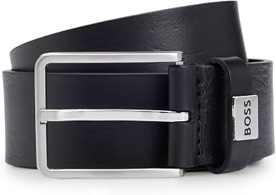 Hommes Elio Sz35 Ceinture en cuir italien avec passant logoté