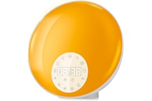 ANTDALIS Sunrise Alarm Clock Wake Up Light with Sunrise Simulation, Dual Alarms, FM Radio, Snooze, 26 White Noise Sounds, 8 Colors Night light, 4 Sleep Timer- Ideal Gift for Kids, Adults, Heavy Sleepers