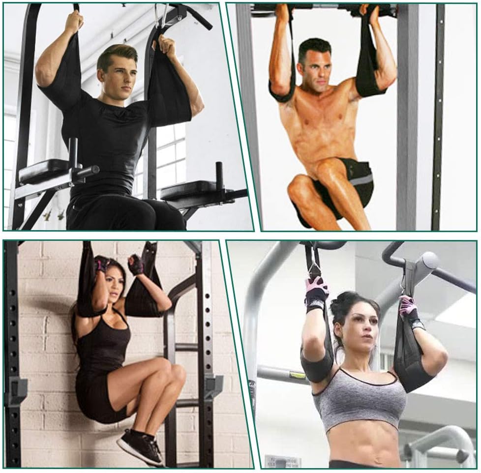 ROSRAN Ab Straps for Pull Up Bar Heavy Duty Pull Up Straps & Hanging Ab Straps for Core Workouts - Ideal Hanging Straps & Ab Hanger for Leg Raises, Knee Ups & Ab Workouts : Sports & Outdoors