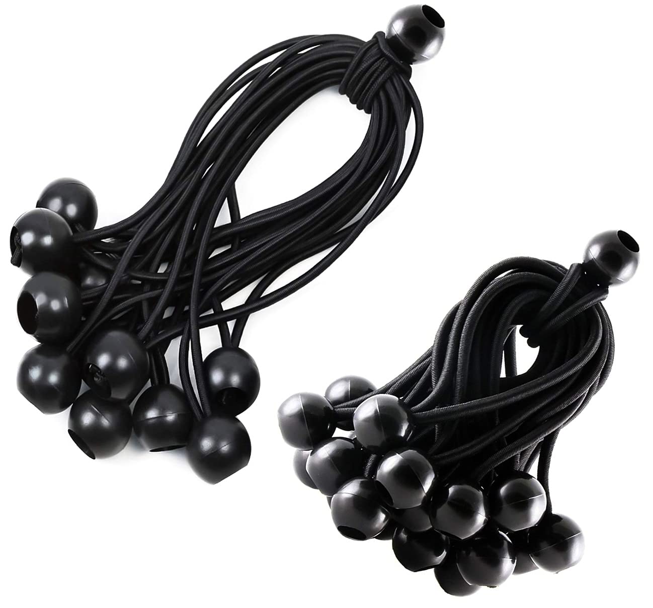 20Pcs Bungee Cords with Balls for Banner, Tarpaulins, Pavilions, Tents, Tent Bungee Hooks, Tarpaulin Holder, Flag Poles