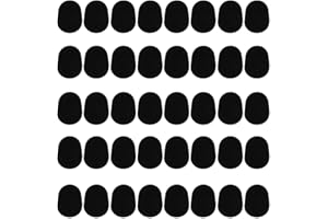Kasteco 40 Pieces Black Mouthpiece Cushion 0.8 mm Mouthpiece Patches for Alto and Tenor Saxophone and Clarinet