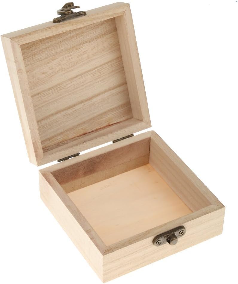 Cajita de madera sin barnizar: Amazon.es: Hogar