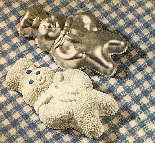 Click Here to See More Images Wilton Cake Pan: Poppin' Fresh Pillsbury Doughboy Cake Mold ~ Large Size ~ Vintage 1974 (502-704)