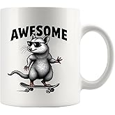 Panvola Awesome Possum Funny Opossum Lovers Gifts Animal Lover For Mom Dad Husband Wife Novelty Drinkware Ceramic Mug 11 oz White