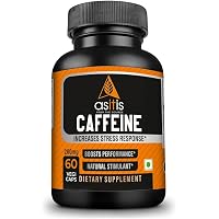 AS-IT-IS Nutrition Caffeine 200mg, 60 Capsules | Natural Stimulant | Boosts Performance & Metabolism | Zero Fillers…
