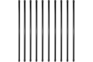 NUVO IRON Baluster 3/4" Round x 32" Long, Powder Coated Black - RDPS32 (10 pcs)
