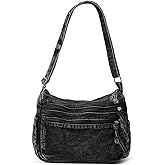 Women's Retro Large Canvas Denim Shoulder Bag Denim Crossbody Handbags Casual Style Lightweight Tote Purse