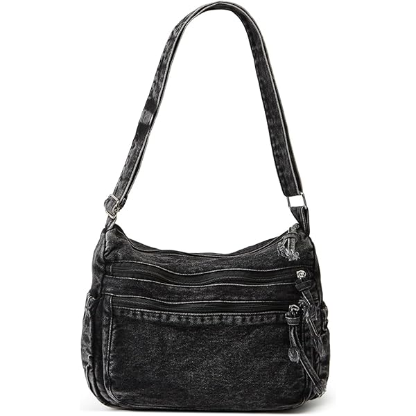 Amazon.com: Unisex Denim Shoulder Bag Canvas Messenger Bag